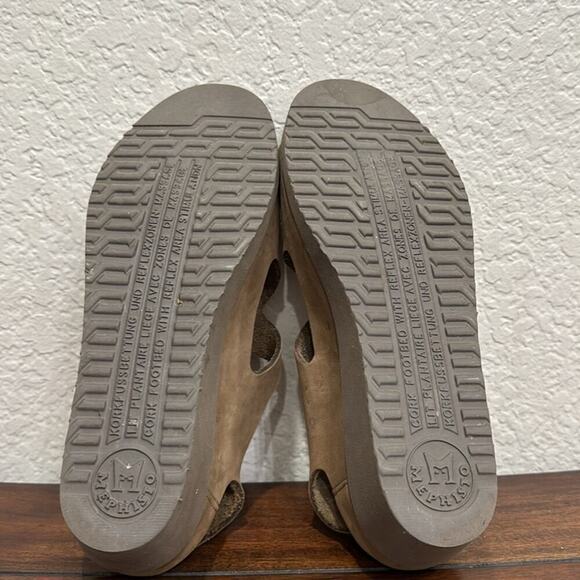 Mephisto Leather Wedge Sandals Size 38 / 8 - Picture 7 of 7